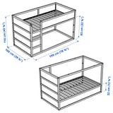 KURA Reversible bed, white/pine, Single