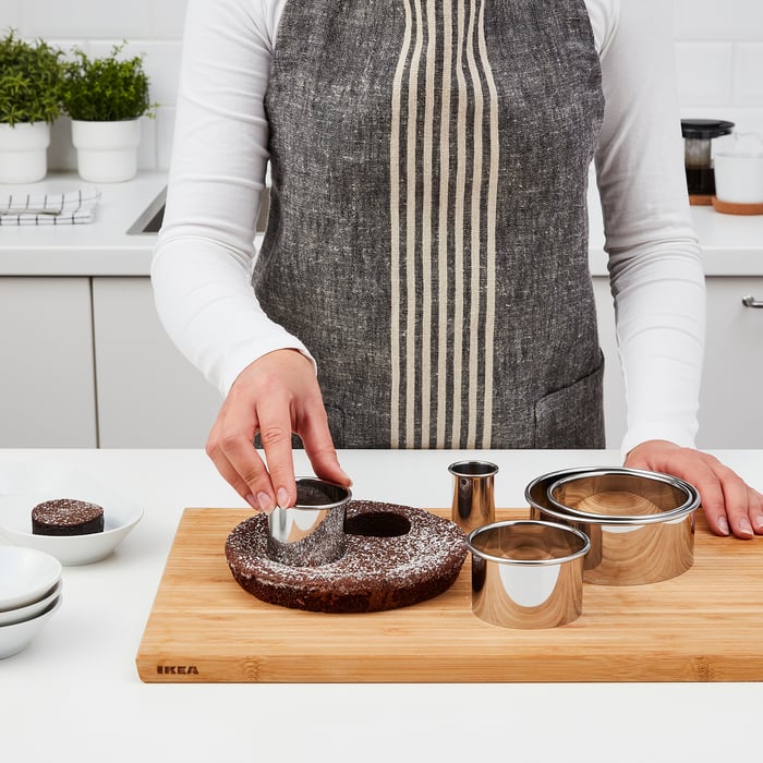 LÄTTBAKAD cookie cutter, set of 5, silvercolour IKEA