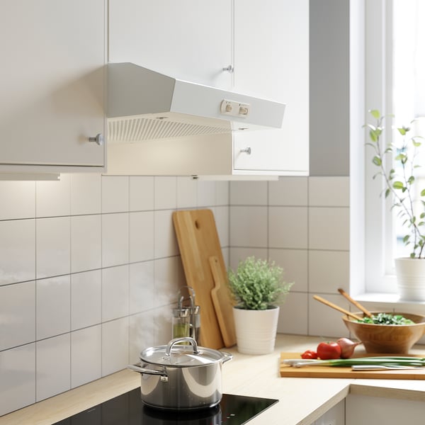 LAGAN Wall mounted extractor hood, white, 60 cm