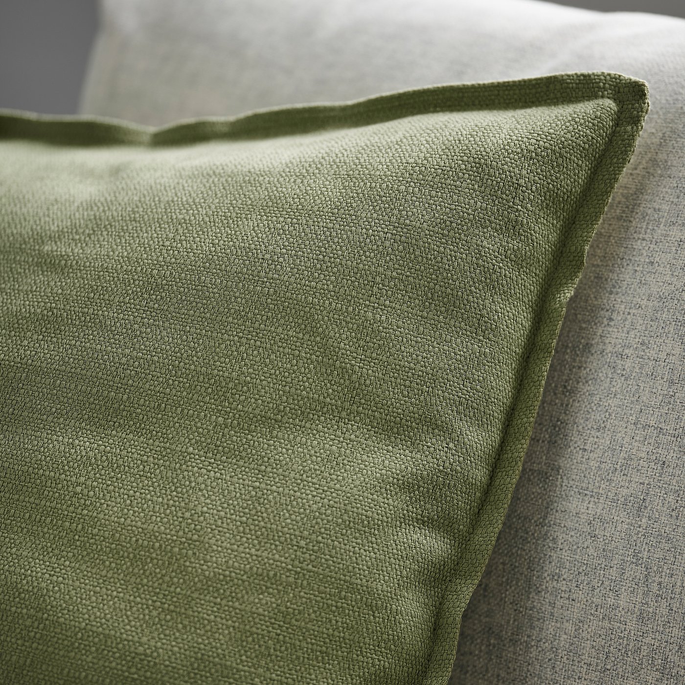 LAGERPOPPEL cushion cover, grey-green, 50x50 cm IKEA