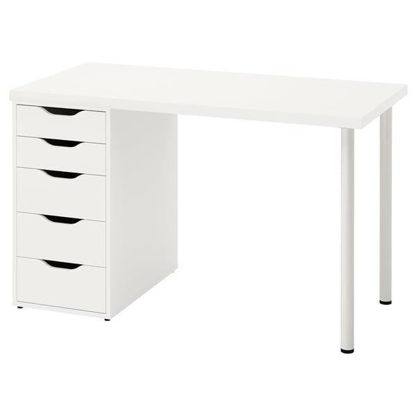 Lagkapten / Alex Desk, White, 120X60 Cm - Ikea