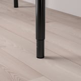LAGKAPTEN / OLOV Desk, white stained oak effect/black, 120x60 cm