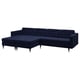 Option: LANDSKRONA 4-seat sofa with chaise longues, Djuparp dark blue/metal