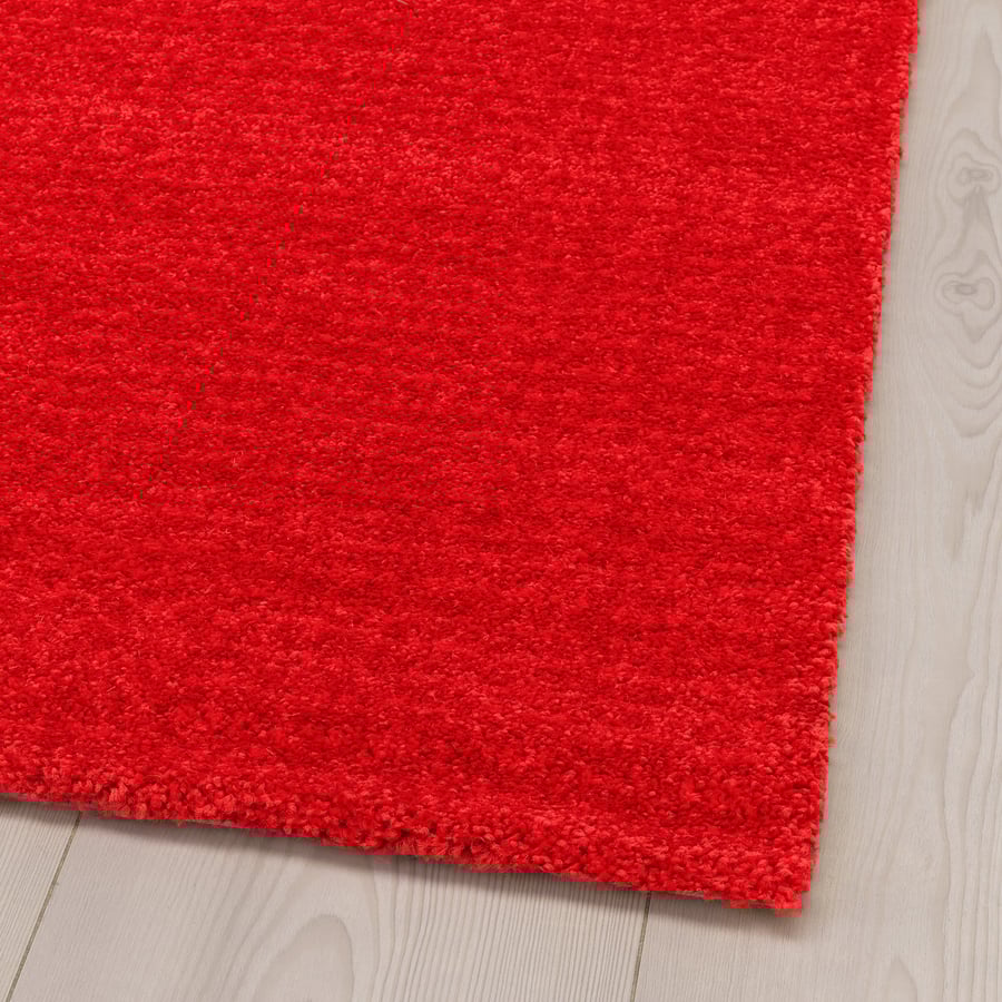 LANGSTED Rug, low pile, red IKEA
