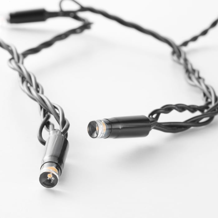 LEDLJUS LED lighting chain with 24 lights, outdoor black IKEA