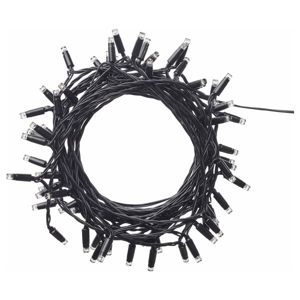 LEDLJUS LED lighting chain with 64 lights, outdoor black