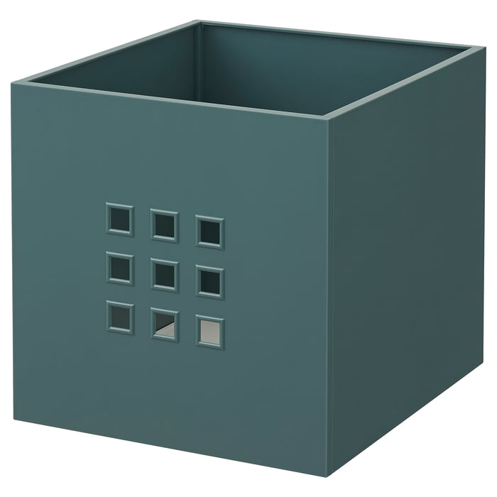 LEKMAN Box, greyturquoise, 33x37x33 cm IKEA
