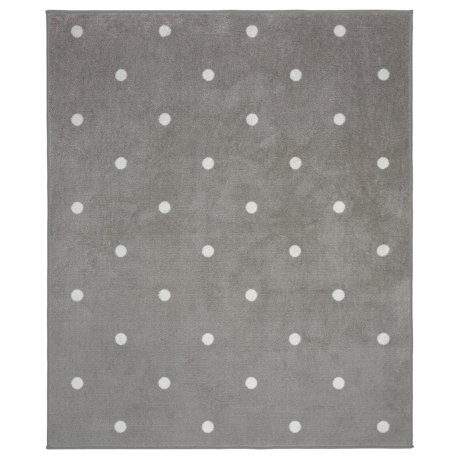 LEN rug, dotted/grey, 133x160 cm IKEA