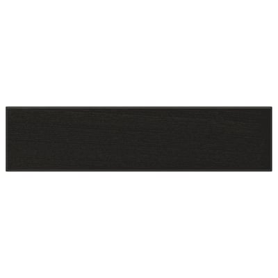 LERHYTTAN black drawer front in solid wood with bevelled edges.