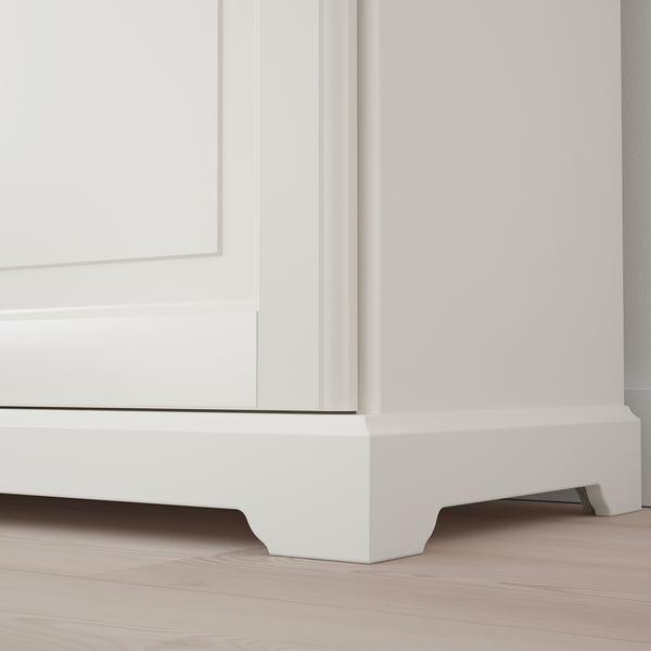 LIATORP Bookcase with glassdoors, white, 96x215 cm IKEA