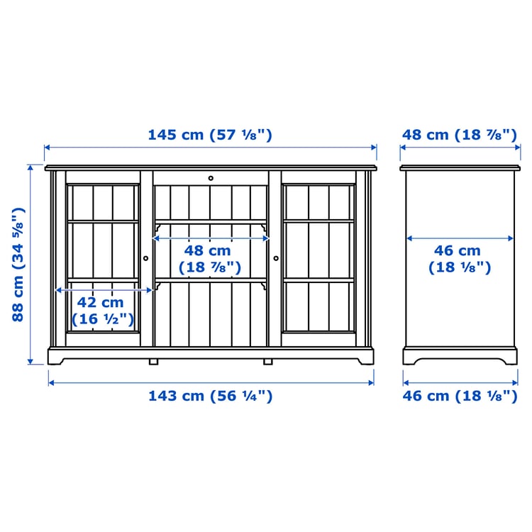 LIATORP Sideboard, white, 145x88 cm IKEA
