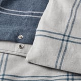 LINDDVÄRGMAL Duvet cover and pillowcase, blue/check, 150x200/50x80 cm