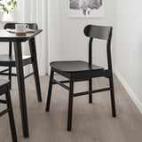 LISABO / RÖNNINGE Table and 4 chairs, black/black, 105 cm