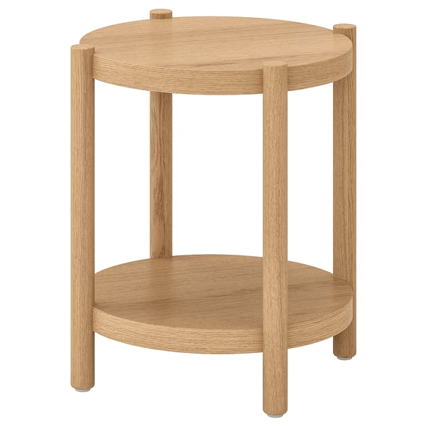 LISTERBY Side table, white stained oak, 50 cm - IKEA