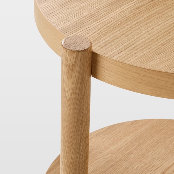 LISTERBY Side table, white stained oak, 50 cm - IKEA