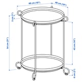 LIVELYCKE Tray table, black, 50 cm