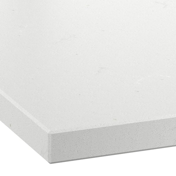 LOCKEBO Custom made worktop, off-white grey/concrete effect glass composite, 1 m²x4.0 cm
