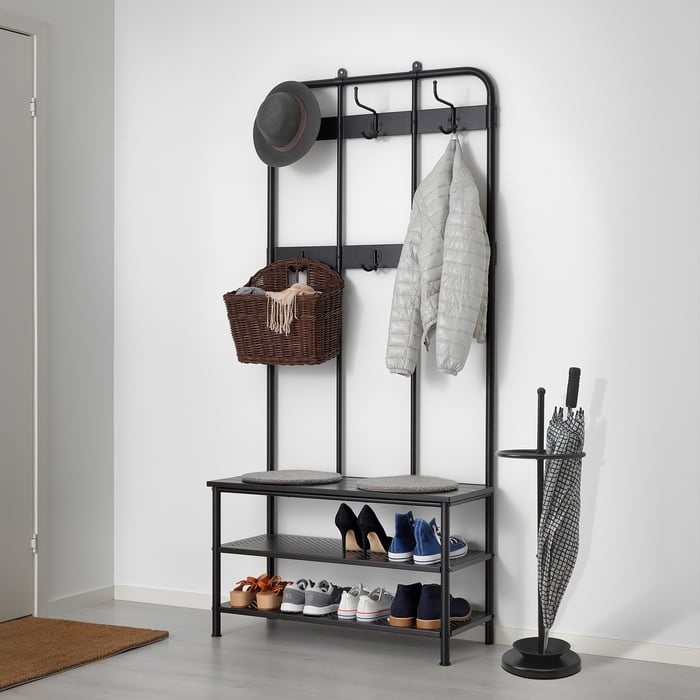 LOJTER Umbrella stand, black IKEA