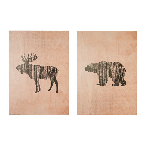 LOKABRUNN Art print on wood IKEA