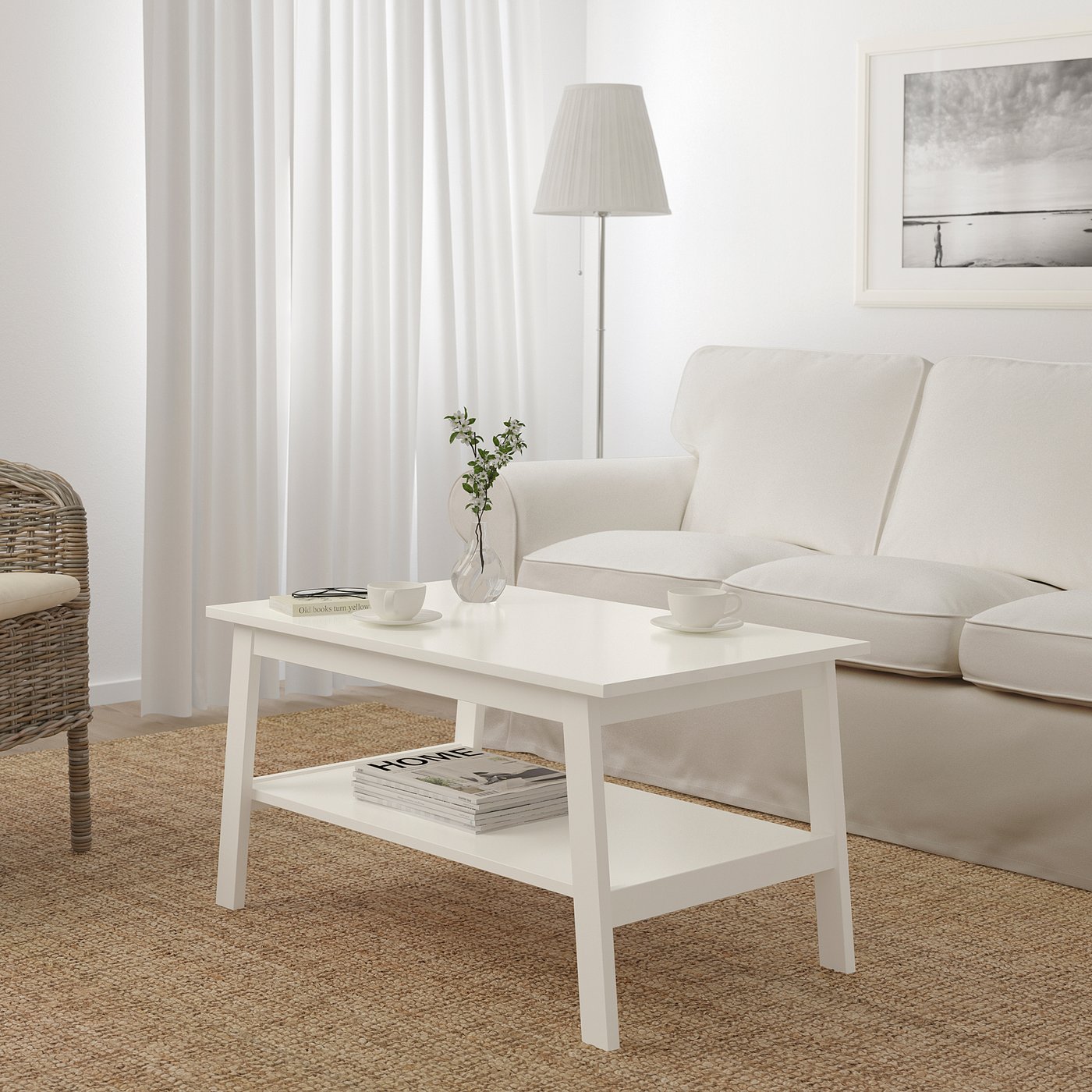 LUNNARP Coffee table, white, 90x55 cm - IKEA