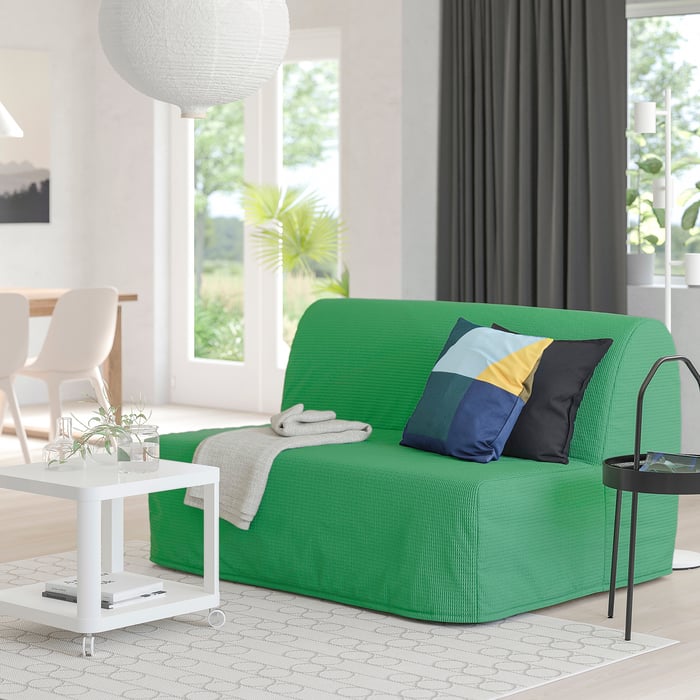 LYCKSELE MURBO 2seat sofabed, Vansbro bright green IKEA