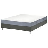LYNGÖR Divan bed, Vesteröy extra firm/light blue dark grey, Double