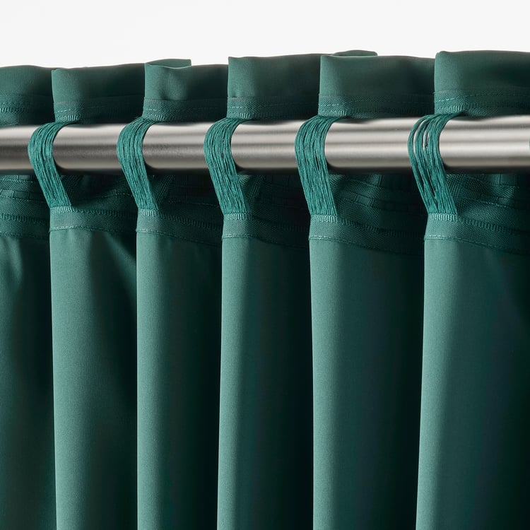 MAJGULL blockout curtains, 1 pair, dark turquoise, 145x250 cm IKEA