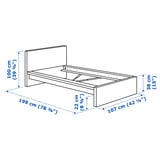 MALM Bed frame with mattress, white stained oak veneer/Vesteröy extra firm, Single
