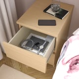 MALM Chest of 2 drawers, white stained oak veneer, 40x55 cm