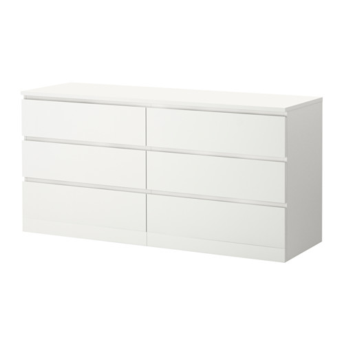 malm chest of 6 drawers, white