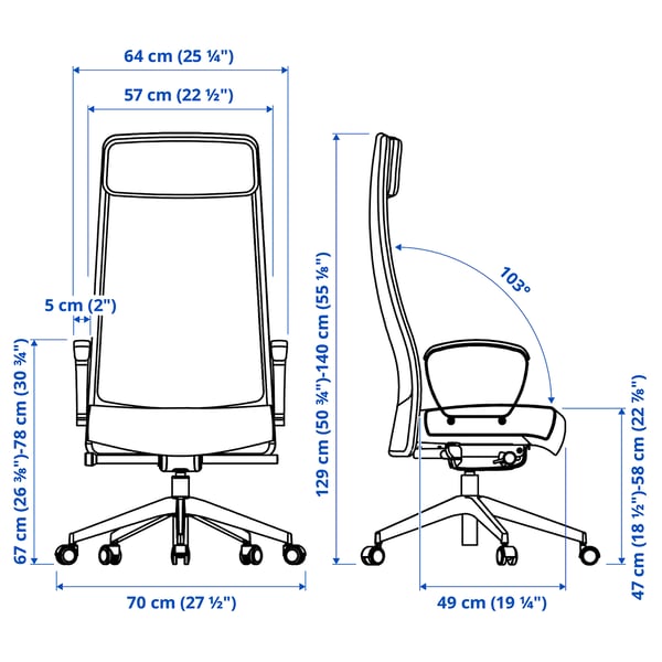 MARKUS Office chair, Vissle dark grey, Large