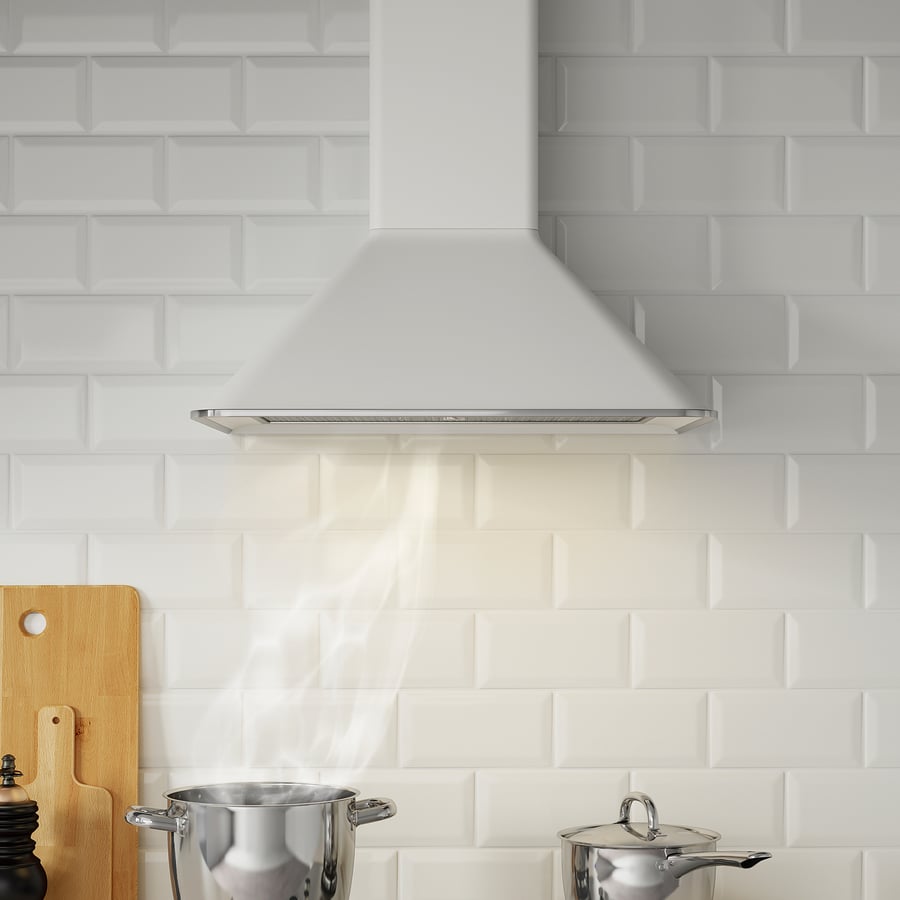 MATTRADITION Wall mounted extractor hood, white IKEA
