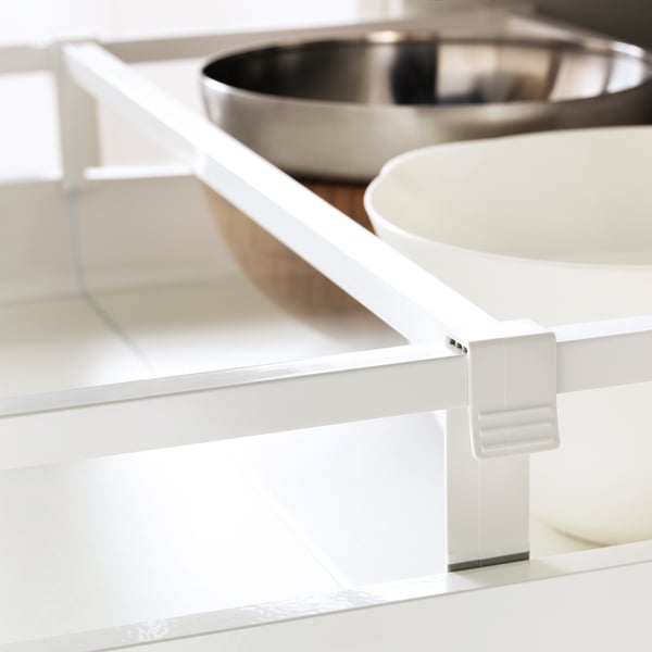 MAXIMERA Divider for medium drawer, white, transparent, 60 cm IKEA