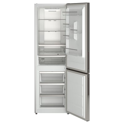 MEDGÅNG Fridge/freezer, IKEA 500 freestanding/stainless steel, 219/83 l