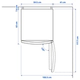 MEDGÅNG Fridge/freezer, IKEA 500 freestanding/stainless steel, 219/83 l