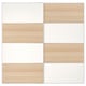 MEHAMN Pair of sliding doors, double sided/white stained oak effect white, 200x201 cm