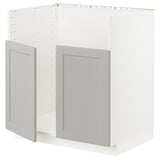 METOD Base cab f TALLSJÖN sink, white/Lerhyttan light grey, 80x60x80 cm