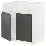 METOD Base cab f TALLSJÖN sink, white/Voxtorp dark grey, 80x60x80 cm