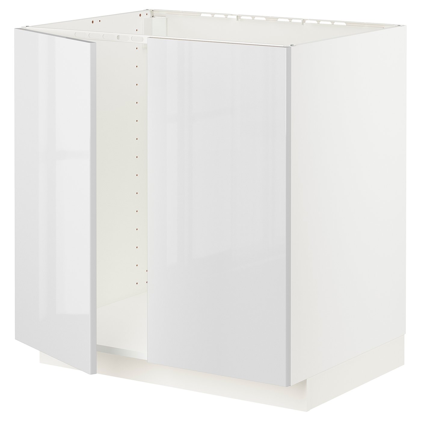 METOD base for sink + 2 doors, white/Ringhult white, 80x60x80