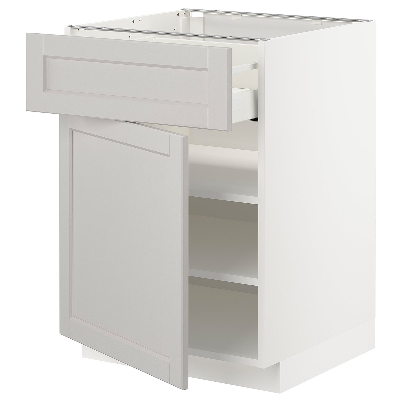 METOD Base cabinet with drawer/door - white Maximera ...