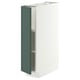 METOD Base cabinet with shelves, white/Aspudden dark grey-green, 20x60x80 cm