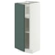 METOD Base cabinet with shelves, white/Aspudden dark grey-green, 30x37x80 cm