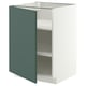 METOD Base cabinet with shelves, white/Aspudden dark grey-green, 60x60x80 cm