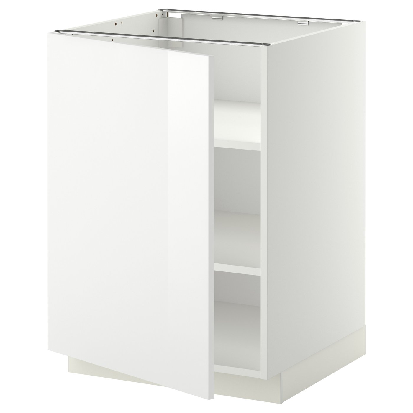 METOD base cabinet with shelves, white/Ringhult white, 60x60x80 cm - IKEA