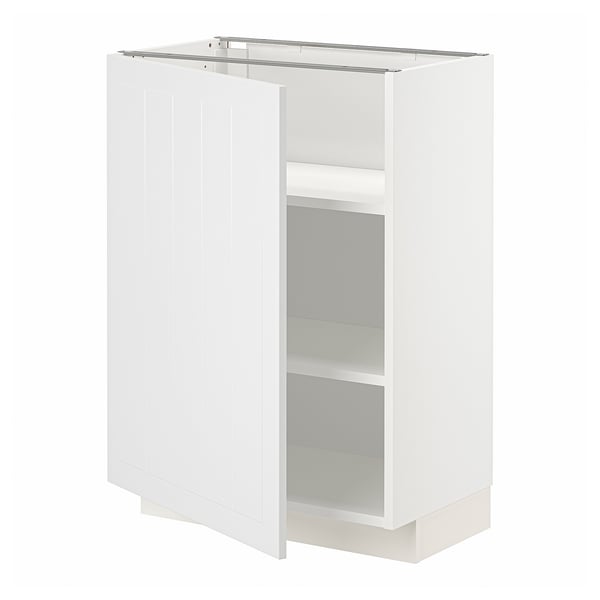 METOD Base cabinet with shelves, white/Stensund white, 60x37x80 cm