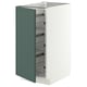 METOD Base cabinet with wire baskets, white/Aspudden dark grey-green, 40x60x80 cm