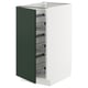 METOD Base cabinet with wire baskets, white/Havstorp deep green, 40x60x80 cm