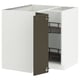 METOD Corner base cabinet with carousel, white/Havstorp brown-beige, 88x88x80 cm