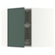 METOD Corner wall cabinet with carousel, white/Aspudden dark grey-green, 68x37x60 cm