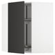 METOD Corner wall cabinet with carousel, white/Nickebo matt anthracite, 68x37x80 cm